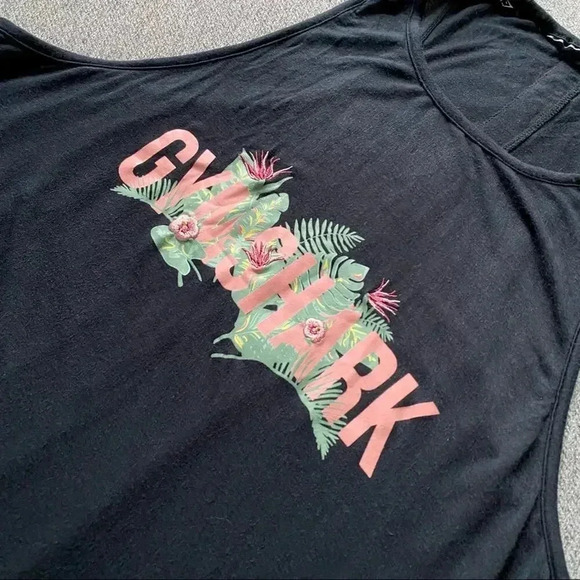 Gymshark Black Embroidered Front Workout Tank Top Small - Picture 2 of 4